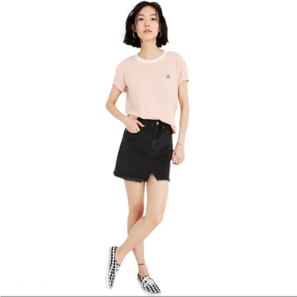 Madewell NWT Denim Mini Skirt Lunar Wash 5 Working Pockets Black Size 23